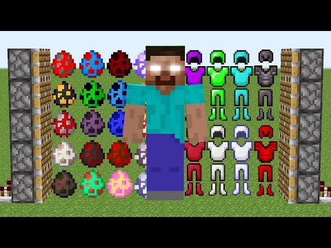 x99 herobrines and all armors and minecraft eggs combined