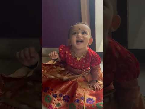 చందమామ #cute #festivevibes #vinayakachavithi #chandamama #traditionalwear #viral #cutebaby #trending