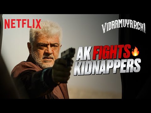 Ajith Kumar GOES WILD in This MASSY Car Fight Ft. Arav & Gang🔥 | Vidaamuyarchi | Netflix India