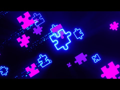 Neon Flying Puzzles Background video | Footage | Screensaver