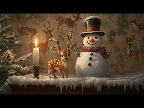 Vintage Christmas TV Art | 12 Images | 2 Hours | Snowman TV Art | Santa TV Art | Christmas Slideshow