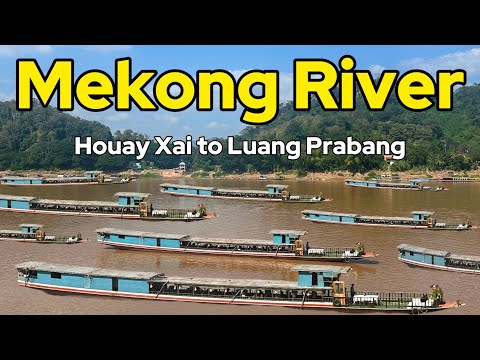 Journey Down the Mekong River: Houay Xai to Luang Prabang Day 2 | 4K Scenic Slow Boat Ride in Laos