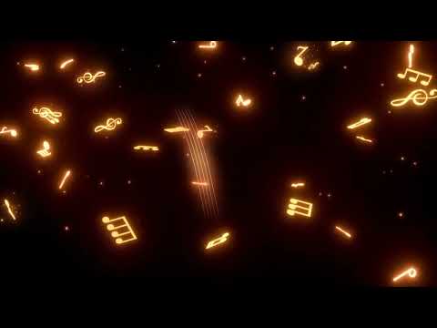 Musical notes black screen vfx effect video