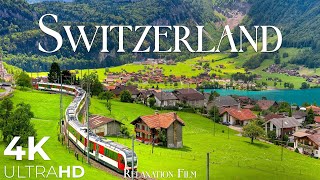 SWITZERLAND • 4K Relaxation Film: Winter to Spring • Relaxing Music - Nature 4k Video UltraHD