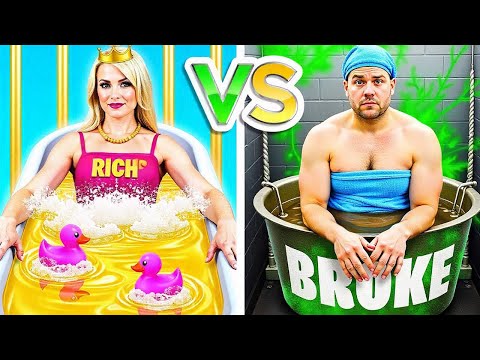 RICH SIS vs. BROKE BRO 💸🚔 Who Will Survive in JAIL? Luxury vs. Low-Budget Hacks by 123 GO FOOD