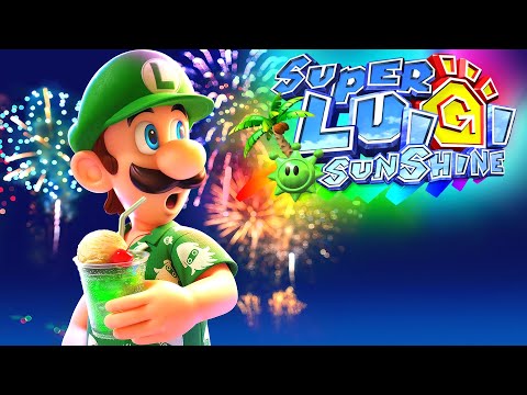 Super Luigi Sunshine - Full Game 100% Walkthrough