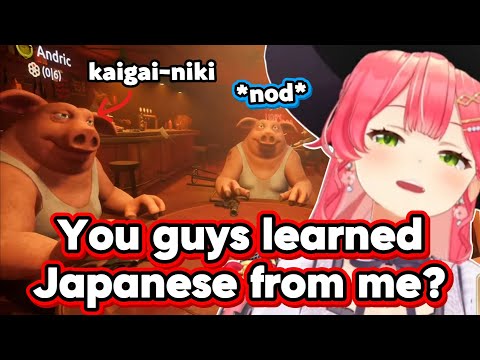 Miko Meets Kaigai-Nikis In Liar's Bar and Starts Speaking Elite English【Hololive】