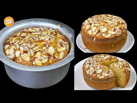 Almond Cake Recipe without Oven,Cake Recipe,Cake banane ka tarika,Tea Time Cake by Samina Food Story