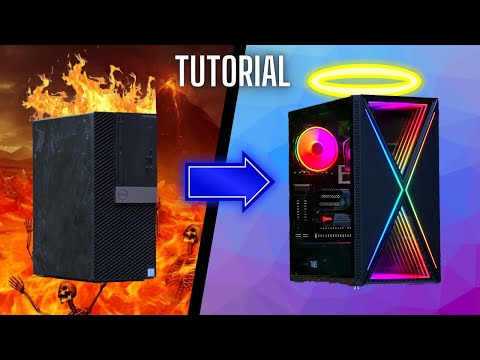 Turning an Office PC into a GAMING PC - How to Build a BUDGET Game PC (Dell Optiplex Case Swap)