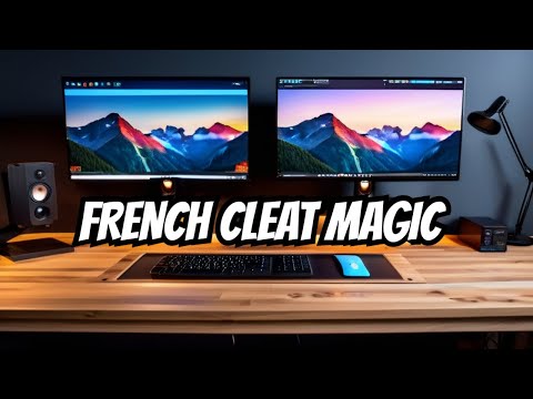 Clever Dual Monitor Setup with French Cleat System