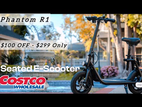 Phantom R1 Seated Electric Scooter at Costco| $299 Only | $100 OFF DEAL | Detailed Review