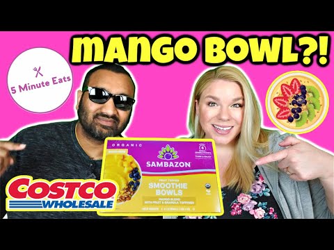 Costco Sambazon Organic Fruit Topped Smoothie Bowls Mango Blend Review