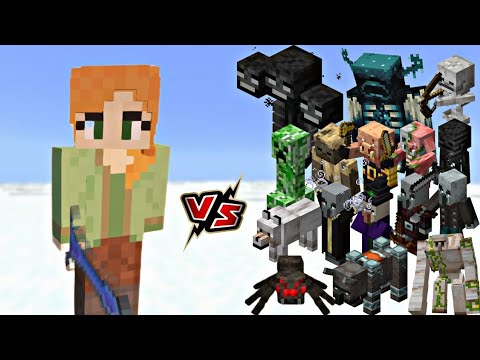 Minecraft: All Mobs vs Alex - Ultimate Battle! (Who Will Win?)