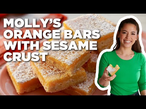 Molly Yeh's Orange Bars with Sesame Crust | Girl Meets Farm | Food Network