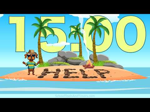 15 Minute Classroom Timer ISLAND PUPPY RESCUE | Ocean Sounds