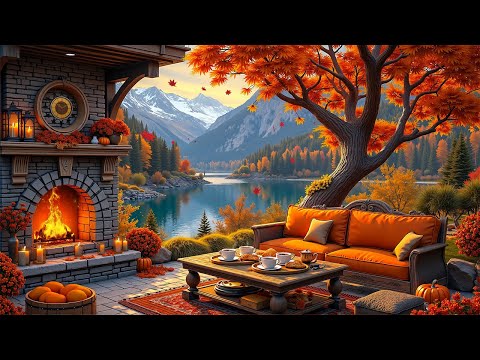 Friday Morning Jazz - Fall Ambience with Relaxing Music at Coffee Shop for Stress Relief