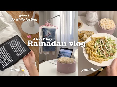 Ramadan vlog🌙 day in life while fasting, cozy and peaceful day, Quran,Tarawih and yum food