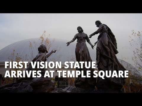 First Vision Statue Arrives At Temple Square