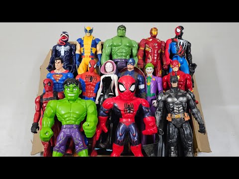 HULK VS SPIDERMAN VS CAPTAIN AMERICA VS IRONMAN VS THANOS VS VENOM SUPERHERO AVENGERS UNBOXING