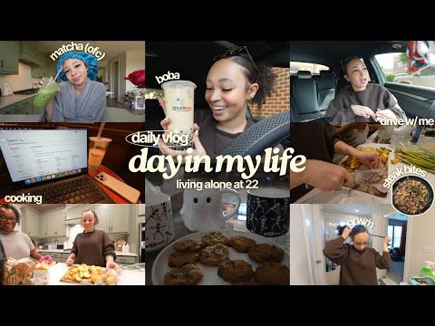 vlog: hang out with me for a day! *boba, drive w/ me, cooking etc* aliyah simone