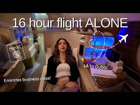 Flying on a 16 hr flight to DUBAI alone *Emirates business class!*