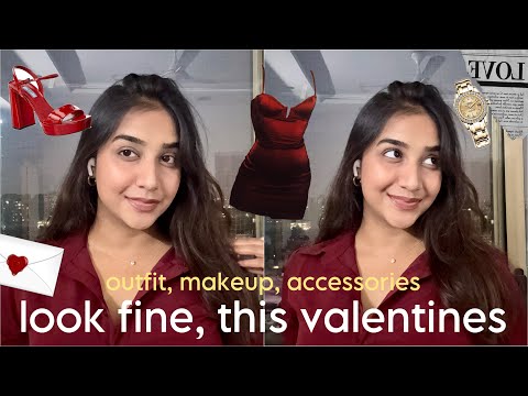 *VALENTINE’S DAY GRWM* under 5 minutes😳🌹❤️ OUTFIT, MAKEUP & HAIR👗💄 | Rashi Shrivastava #grwm