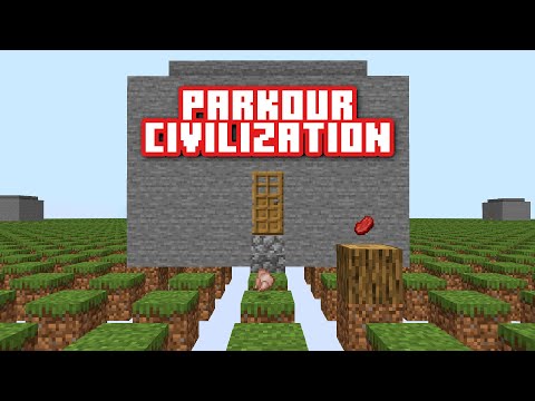 I made a PARKOUR CIVILIZATION dimension in Minecraft.