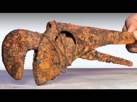 Rusty Antique Adjustable Wrench Restoration Video || Extremely Old Wrench Restoration Process