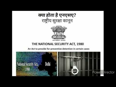 National Security Act. Rashtriya Suraksha Adhiniyam