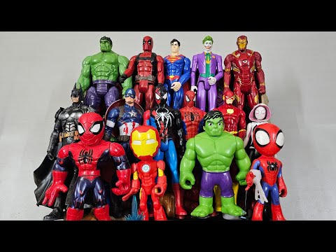 HULK VS SPIDERMAN VS IRONMAN VS CAPTAIN AMERICA VS SUPERMAN VS THANOS SUPERHERO AVENGERS UNBOXING