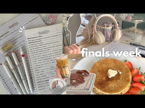 Finals week ☁️ productive, lots of stu(dying), note taking, journaling,unboxing packages, ft.HitPawe