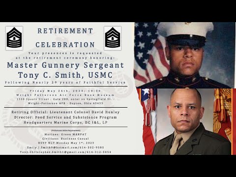 Retirement Ceremony of Master Gunnery Sergeant Tony Smith