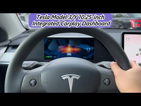 NEW Tesla Model 3/Y 10 25 inch Integrated Carplay Dash #tesla #model3  #modely