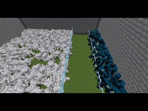 Mutant Wolf vs Warden - Minecraft Mob Battle