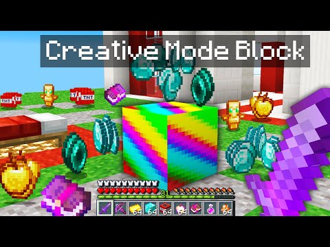 Minecraft Bedwars but I added a Creative Mode Block...