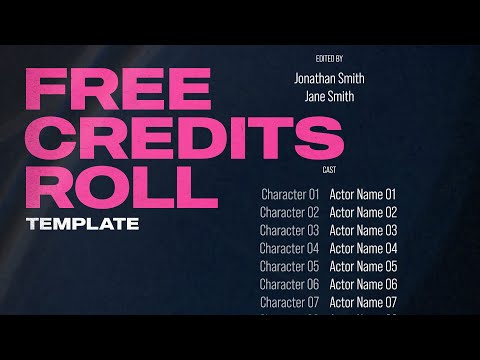 Free Rolling Credits Template for After Effects