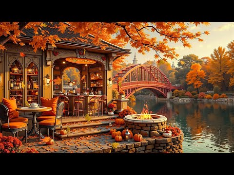 Peaceful Jazz for a Windy Autumn Day - Coffee Shop by the Lake to Listen Gentle Sound of the Fire