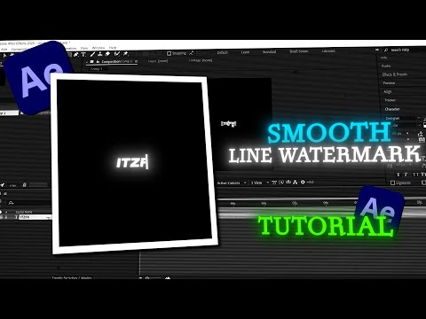 Smooth Line Watermark Animation | After Effects TUTORIAL