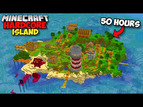 I Survived 50 HOURS On An ISLAND in Minecraft Hardcore (FULL MOVIE)