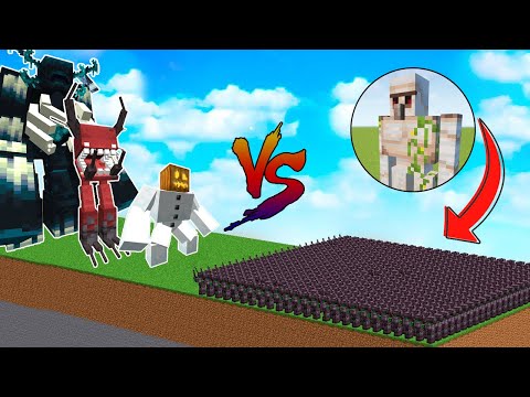 1000000 Iron Golem Vs All Mutant Mobs - Minecraft Mob Battle