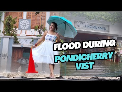 Pondicherry. Visit Aurobindo & the Mothers Ashram During Cyclone 🌀Day -2 - Episode-3. #pondicherry