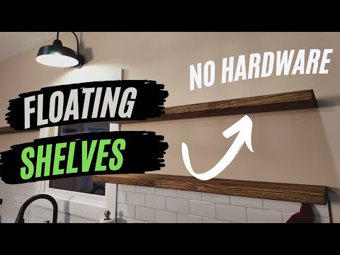 Floating Shelves without the expensive hardware!