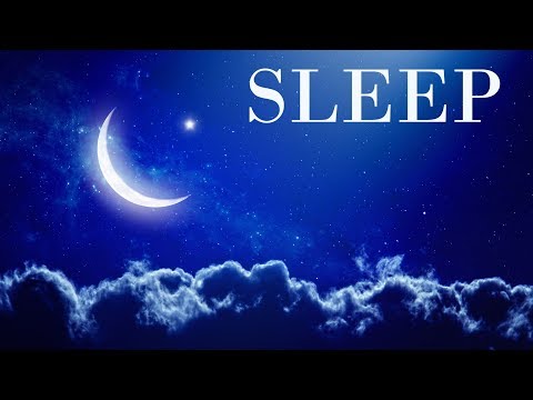 Sleep Music Night Waterfall - Blue Screen Scene and Sleeping Sound