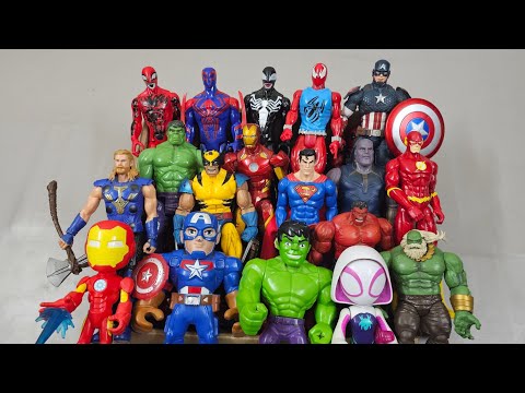 THANOS VS SPIDERMAN VS HULK VS CAPTAIN AMERICA VS IRONMAN VS BATMAN SUPERHERO AVENGERS UNBOXING