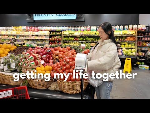 getting my life together & RESET vlog | deep cleaning room, grocery shop, visiting new york