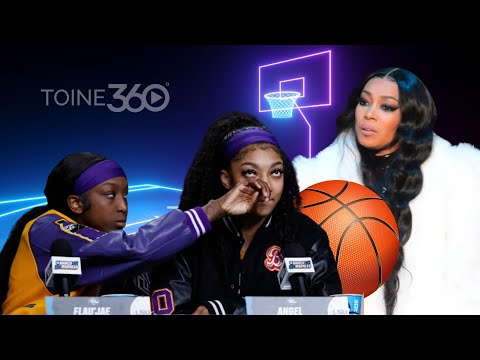 Monica gives ‘Auntie’ advice to LSU’s Flau'jae Johnson and Angel Reese