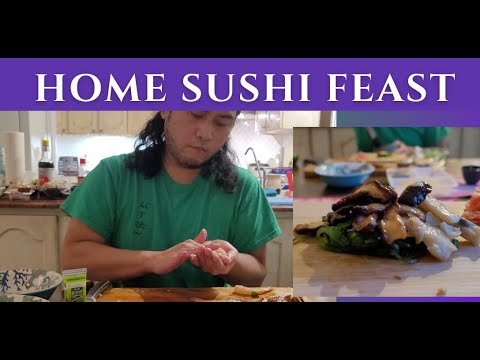 Incredible Home Sushi Feast by my friend