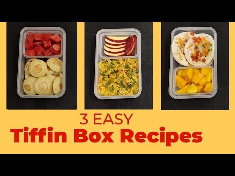 3 Easy Tiffin recipes | 3 टिफिन रेसिपी |டிபன் பாக்ஸ் | ಟಿಫಿನ್ ಬಾಕ್ಸ್ | Healthy Tiffin box Recipes 4K