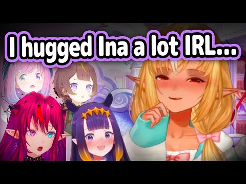 Flare Brags About Hugging Ina IRL In Front Of IRyS, Anya and Luna【Hololive】