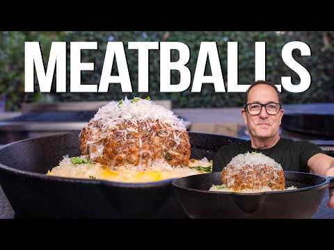 THE JUICIEST / MOST EPIC / BEST ITALIAN MEATBALLS I'VE EVER MADE! | SAM THE COOKING GUY